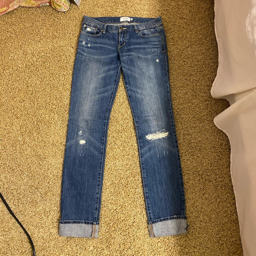 Abercrombie low rise jeans.